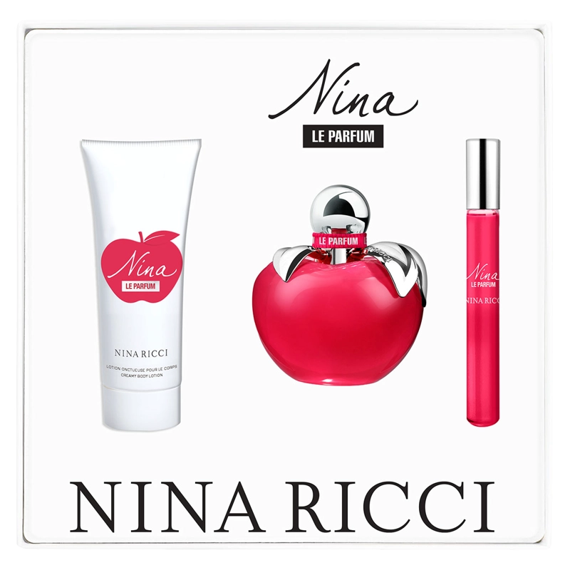 SET PERFUME NINA RICCI NINA MUJER EDP 80 ML + LE PARFUM CREAMY LOCIÓN 75 ML + EDP 10 ML - 4