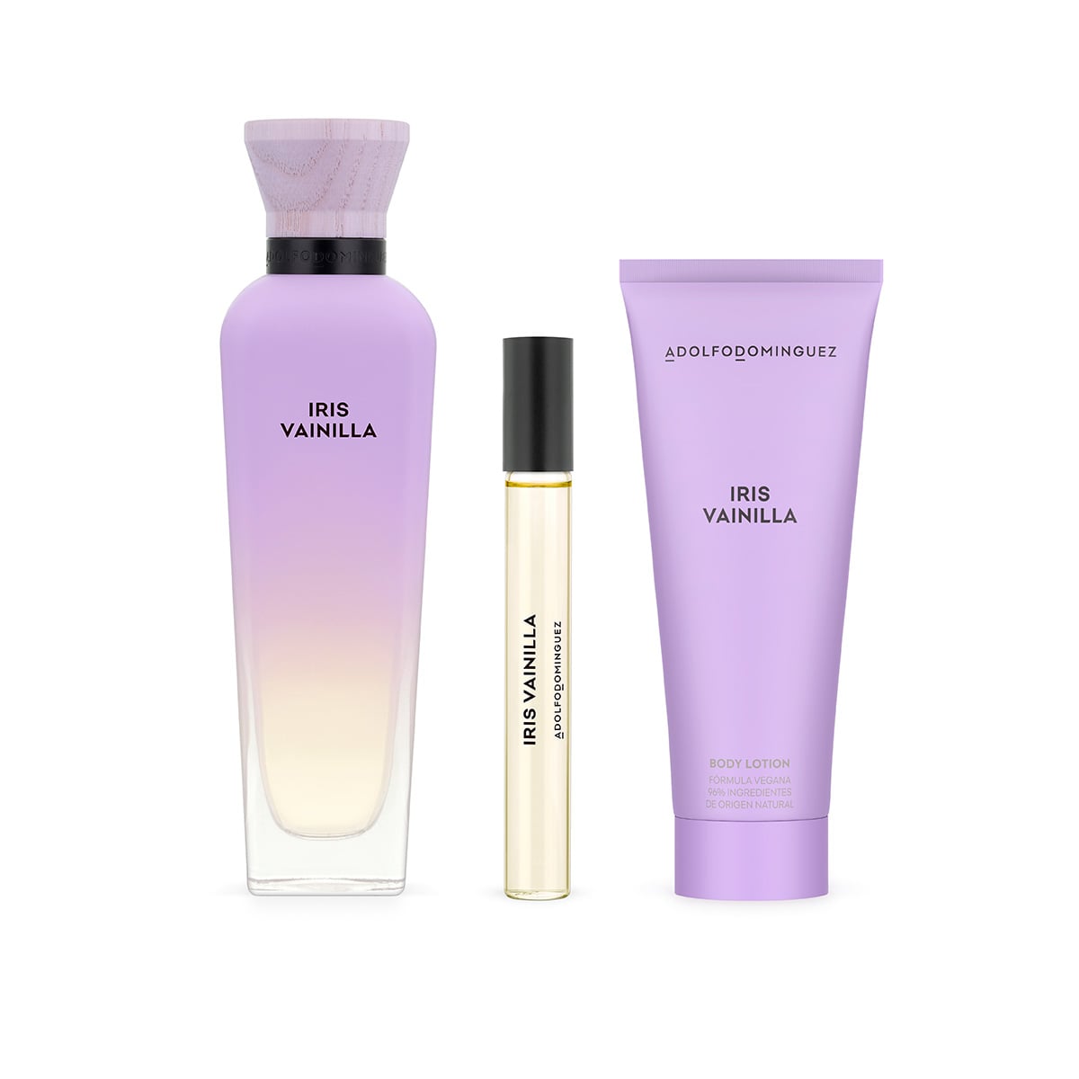PERFUME ADOLFO DOMINGUEZ IRIS VAINILLA MUJER EDP 120 ML + 10 ML + LOCIÓN CORPORAL 75 ML - 2