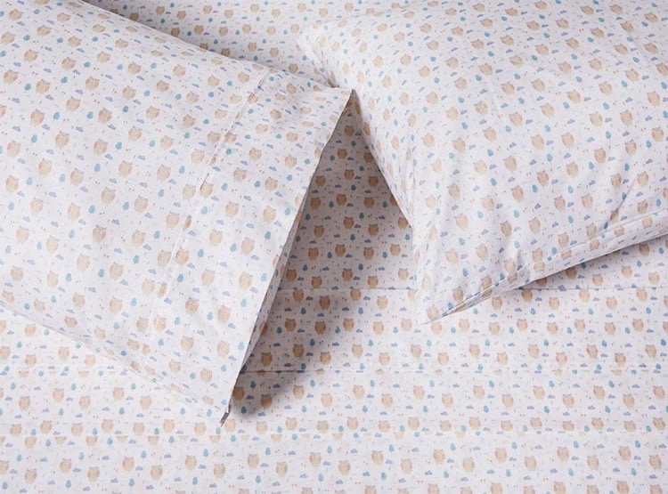 JUEGO DE SÁBANAS RIPLEY HOME ESTAMPADAS 1.5PL BOSQUE BUHO - 2