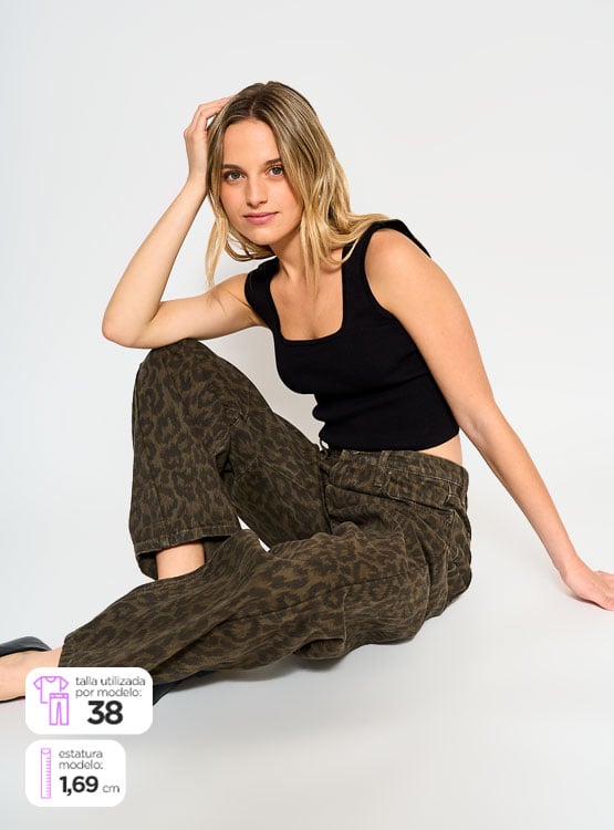 JEANS ALGODÓN MUJER INDEX ANIMAL PRINT - 2