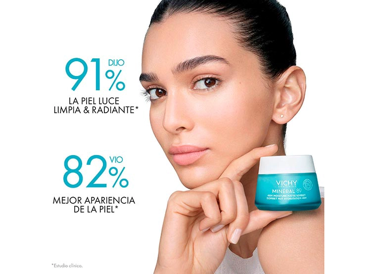 HIDRATANTE DE ROSTRO VICHY MINÉRAL 89 MATTE SORBET 50 ML - 4