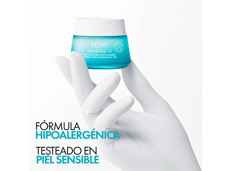 HIDRATANTE DE ROSTRO VICHY MINÉRAL 89 MATTE SORBET 50 ML - 9