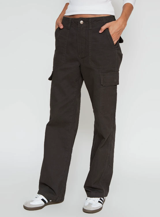 PANTALÓN MUJER INDEX REGULAR CARGO ALGODÓN - 2