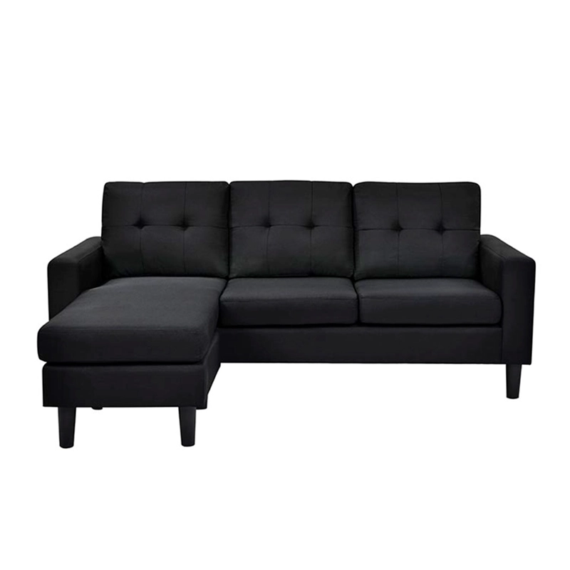 SOFÁ SECCIONAL RIPLEY HOME MILAN 3 CUERPOS LIBRE DISPOSICIÓN NEGRO - 5