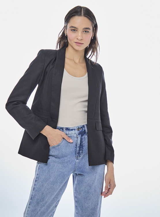 BLAZER MANGA LARGA MUJER IO SIN SOLAPA - 1