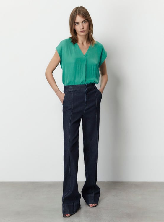 BLUSA SIN MANGAS MUJER SFERA FLUIDA CUELLO EN V