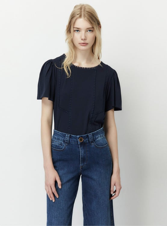 POLERA MANGA CORTA ALGODÓN MUJER SFERA BOLITAS