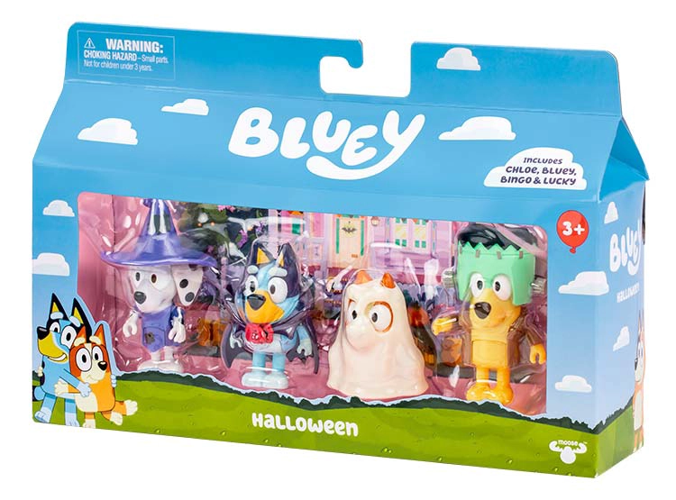 SET 4 FIGURAS HALLOWEEN FAMILY BLUEY - 7