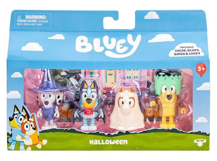 SET 4 FIGURAS HALLOWEEN FAMILY BLUEY - 8