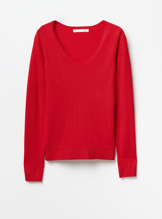 SWEATER MUJER SFERA BÁSICO CUELLO EN V - 5