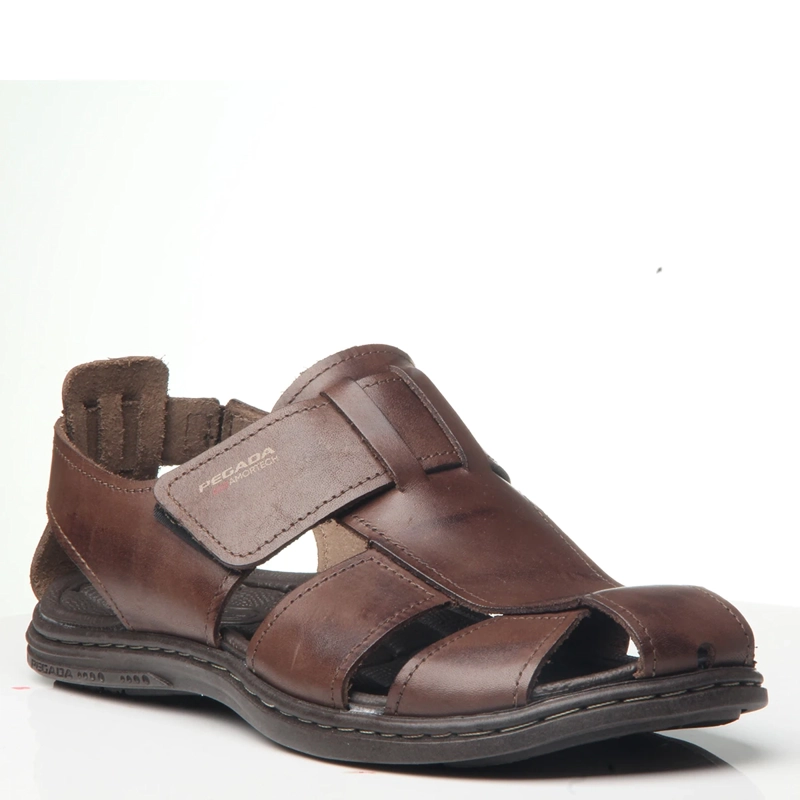 SANDALIAS HOMBRE PEGADA CAFÉ SS25PEG28 CUERO - 2