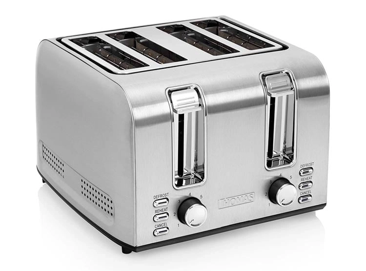 TOSTADORA THOMAS 4 REBANADAS TH-133I ACERO INOXIDABLE - 5