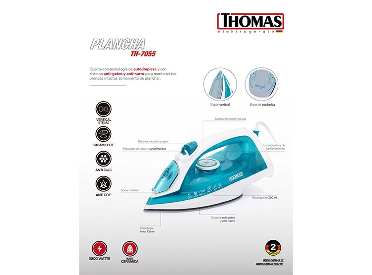 PLANCHA THOMAS TH-7055 - 8