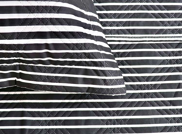 QUILT ANDES ESTAMPADO LISTADO NEGRO 2 PL - 3