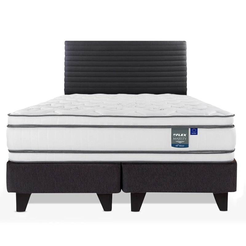 CAMA EUROPEA FLEX MAJESTY B/D KING + RESPALDO MODERN - 1