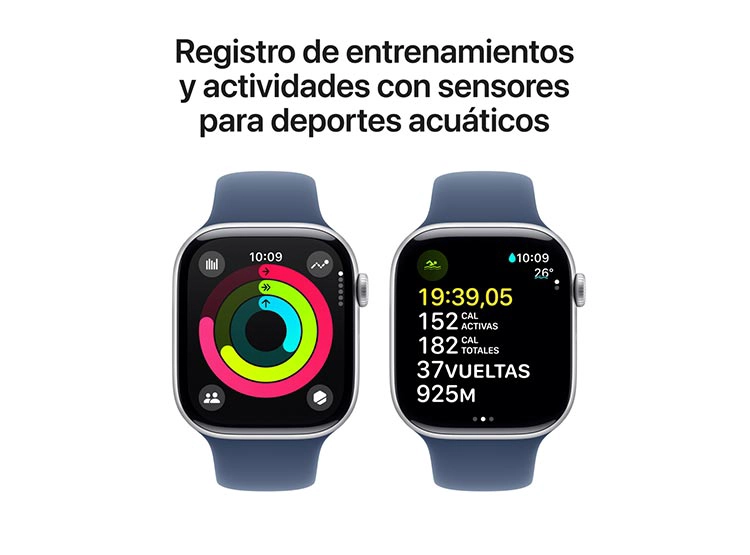APPLE WATCH SERIE 10 46MM PLATA ALUMINIO CORREA DEPORTIVA S/M - 4