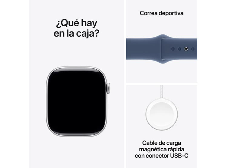 APPLE WATCH SERIE 10 46MM PLATA ALUMINIO CORREA DEPORTIVA S/M - 9