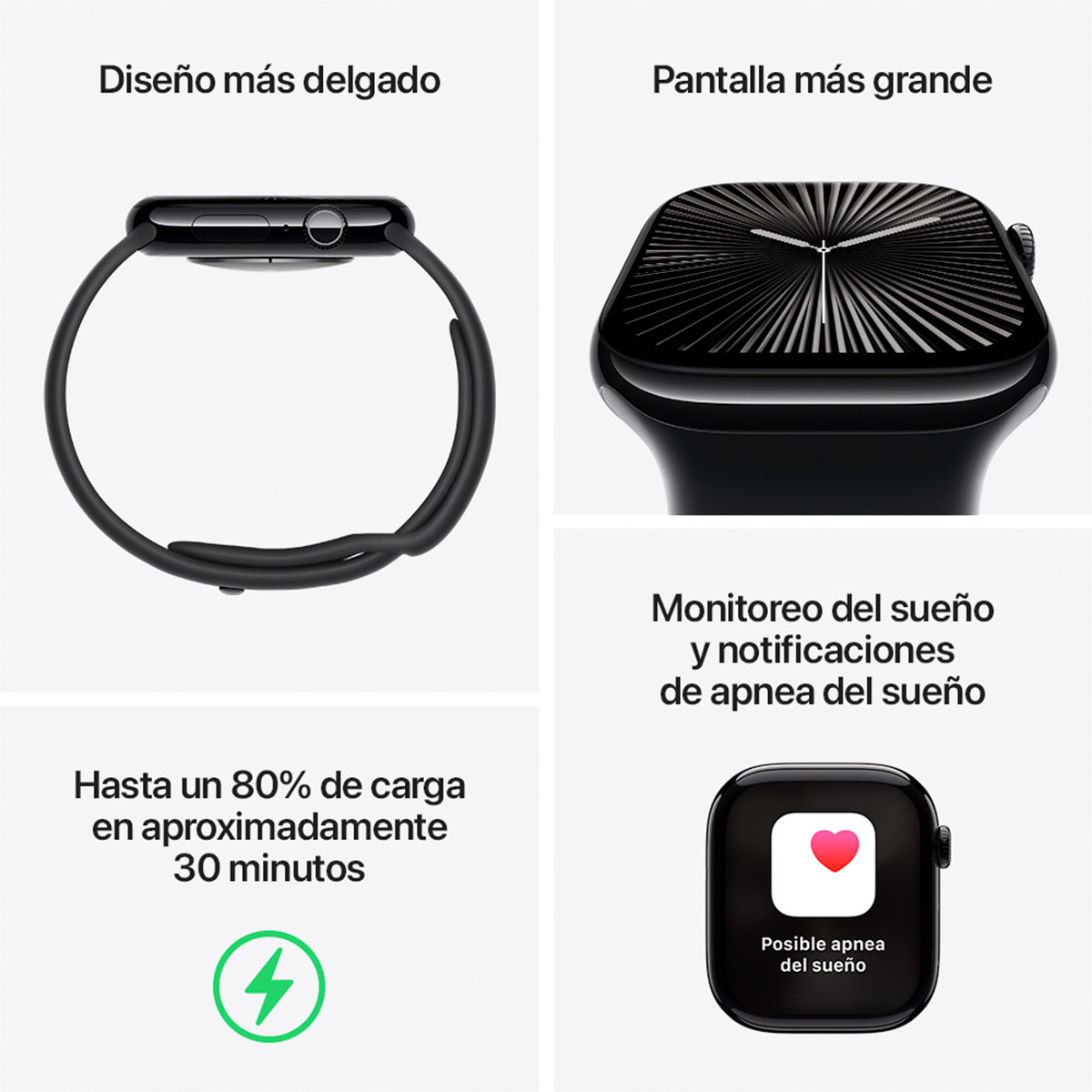 APPLE WATCH SERIE 10 42MM NEGRO ALUMINIO CORREA LOOP DEPORTIVA Oro rosa, foto 3