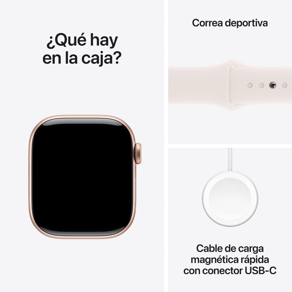 APPLE WATCH SERIE 10 42MM NEGRO ALUMINIO CORREA LOOP DEPORTIVA Oro rosa, foto 9