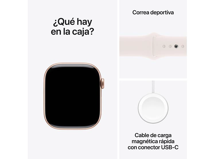 APPLE WATCH SERIE 10 46MM ROSE GOLD ALUMINIUM CORREA DEPORTIVA M/L - 9