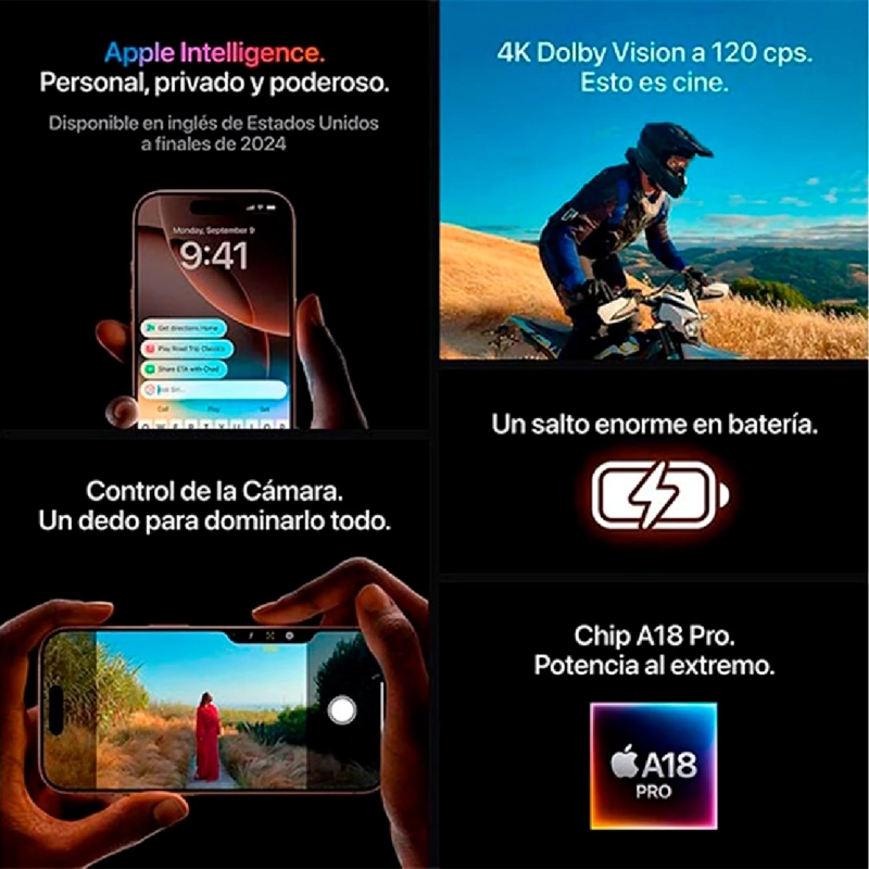 IPHONE 16 PRO 512GB 48MP 6.3” TITANIO Blanco, foto 8