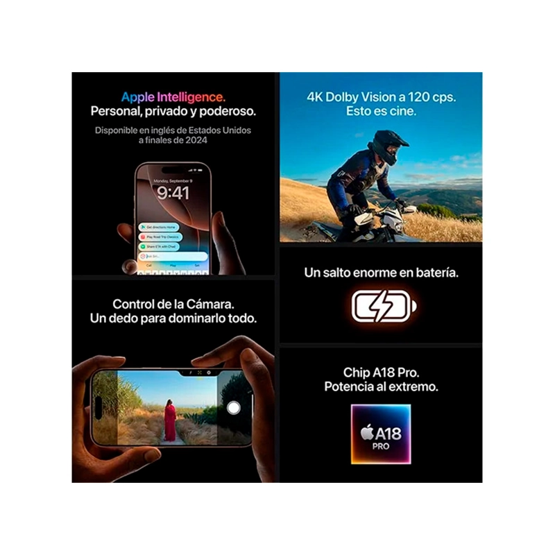 IPHONE 16 PRO MAX 256GB 48MP 6.9” TITANIO Negro, foto 8