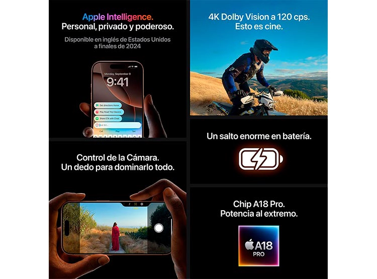 IPHONE 16 PRO MAX 256GB 48MP 6.9” TITANIO - 8