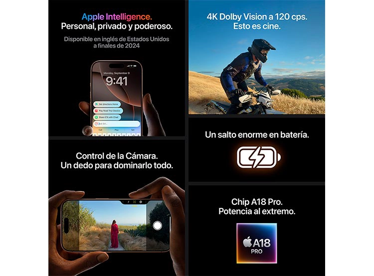 IPHONE 16 PRO MAX 256GB 48MP 6.9” TITANIO - 8