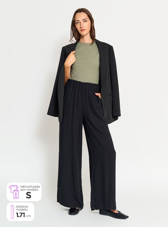 PANTALÓN REGULAR MUJER INDEX FLUIDO - 1