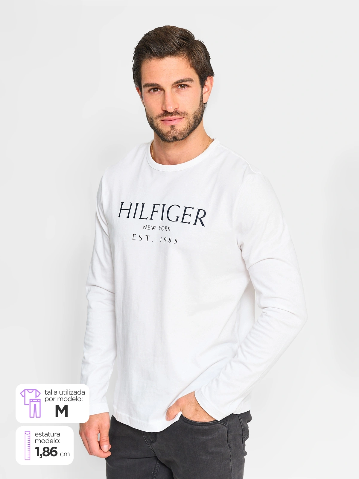 POLERA MANGA LARGA ALGODÓN HOMBRE TOMMY HILFIGER - 1