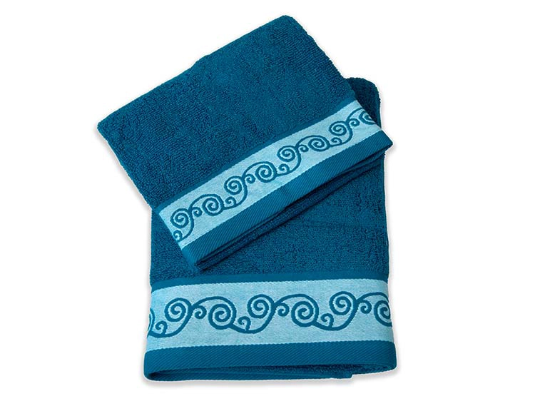 SET TOALLAS DORAL CATALINA 2P AZUL - 1
