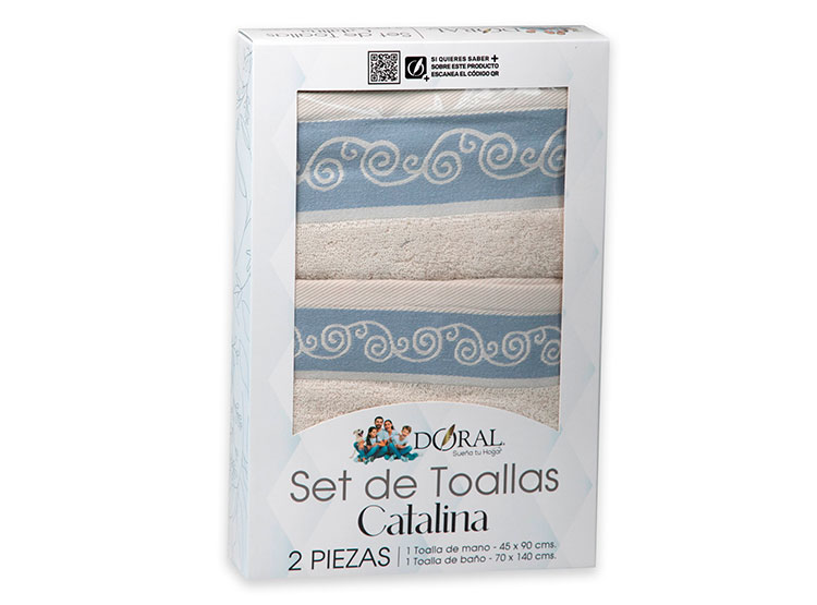 SET TOALLAS DORAL CATALINA 2P BLANCO - 3