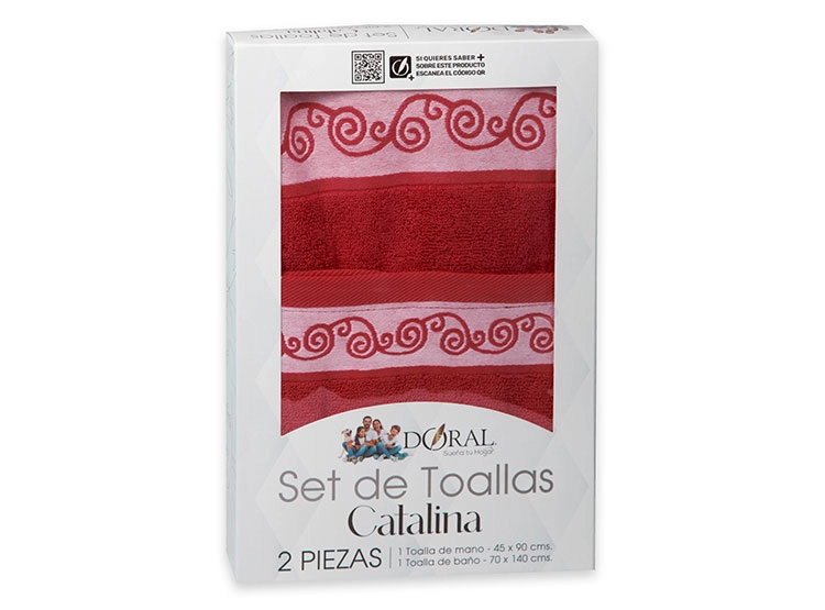 SET TOALLAS DORAL CATALINA 2P BURDEO - 3