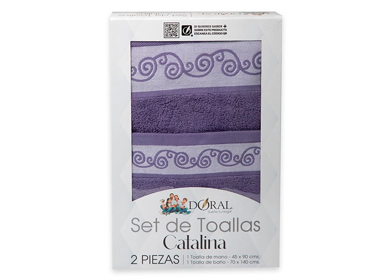 SET TOALLAS DORAL CATALINA 2P LILA - 3