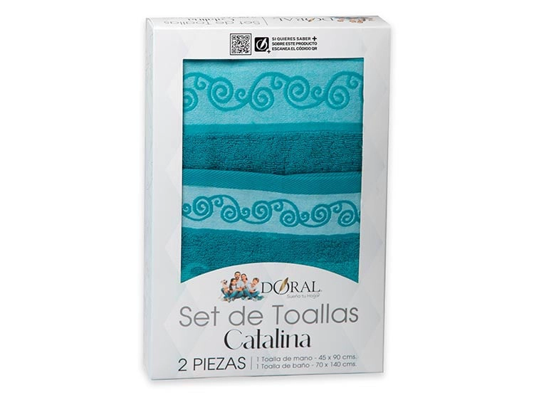 SET TOALLAS DORAL CATALINA 2P TURQUESA - 3