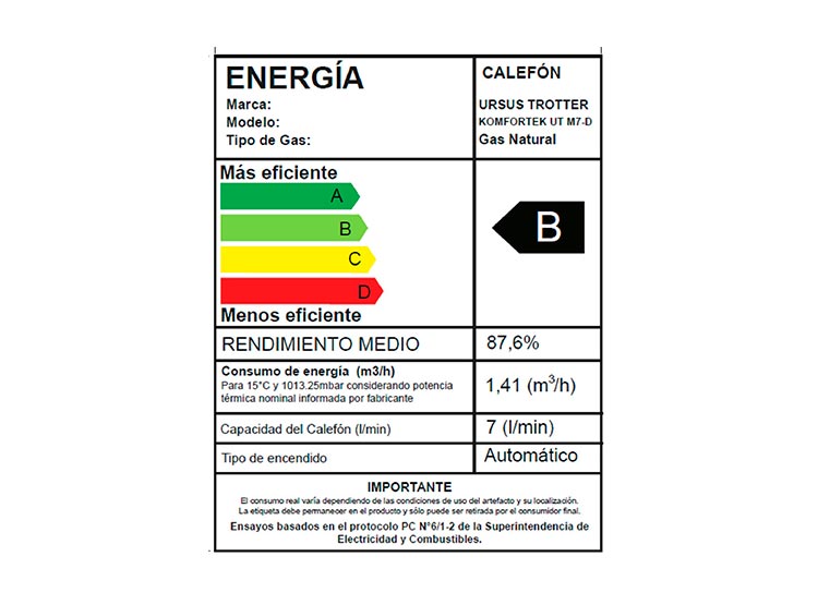 CALEFONT GAS NATURAL URSUS TROTTER KOMFORTEK M7-D - 5