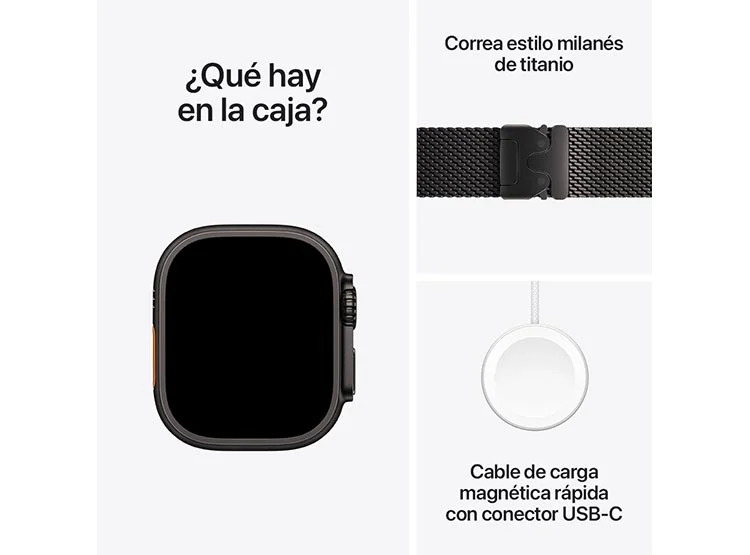 APPLE WATCH ULTRA 2 49MM TITANIO NEGRO CORREA LOOP L Negro, foto 9