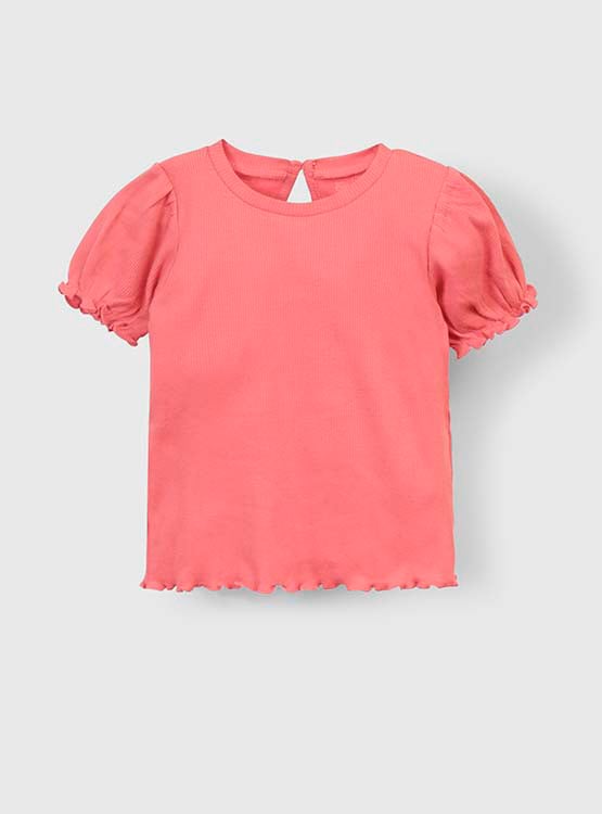 POLERA MANGA CORTA ALGODÓN NIÑA COLLOKY ROSADO - 1