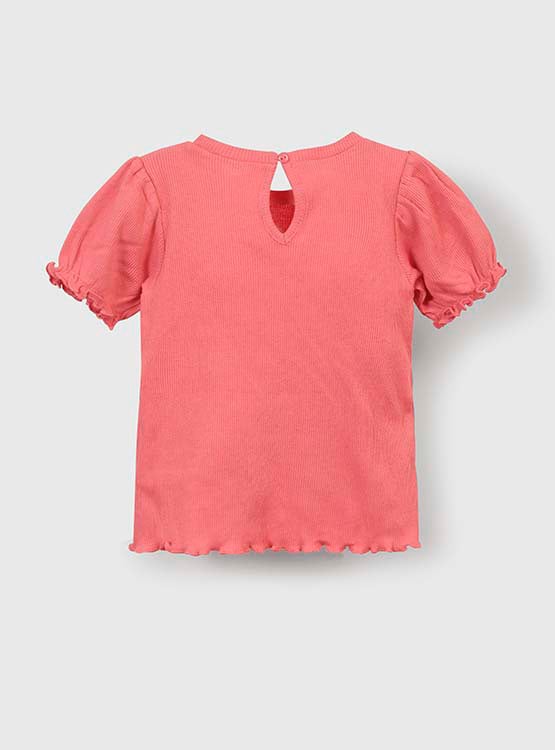 POLERA MANGA CORTA ALGODÓN NIÑA COLLOKY ROSADO - 2