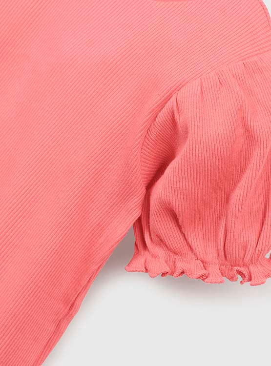 POLERA MANGA CORTA ALGODÓN NIÑA COLLOKY ROSADO - 3