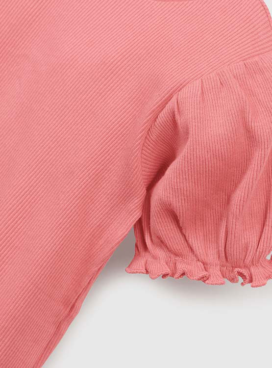 POLERA MANGA CORTA ALGODÓN NIÑA COLLOKY ROSADO - 3