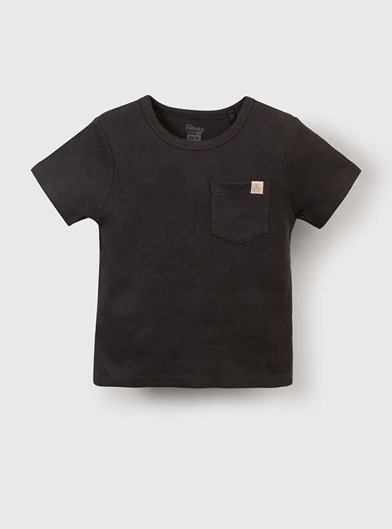 POLERA MANGA CORTA ALGODÓN NIÑO COLLOKY GRIS AZULADO - 1