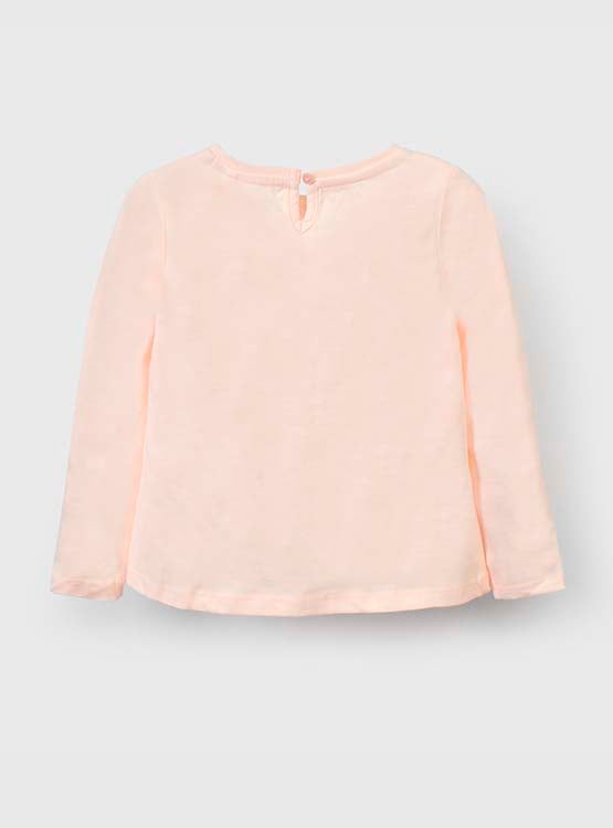 POLERA MANGA LARGA ALGODÓN NIÑA COLLOKY ROSADO - 2
