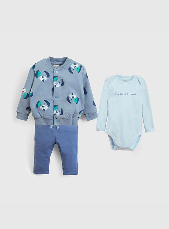 CONJUNTO NIÑO COLLOKY MORADO 3 PIEZAS - 1