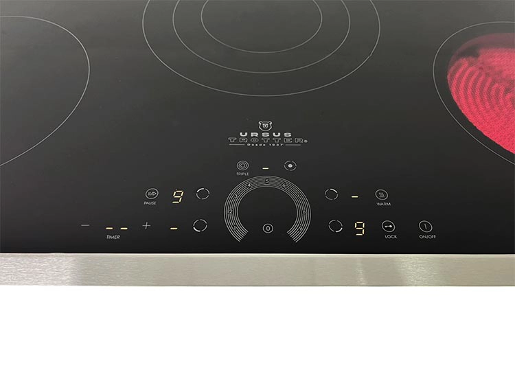 ENCIMERA VITROCERAMICA EMPOTRABLE ELÉCTRICA URSUS TROTTER 5 QUEMADORAS UT-VCT 5P INOX - 4