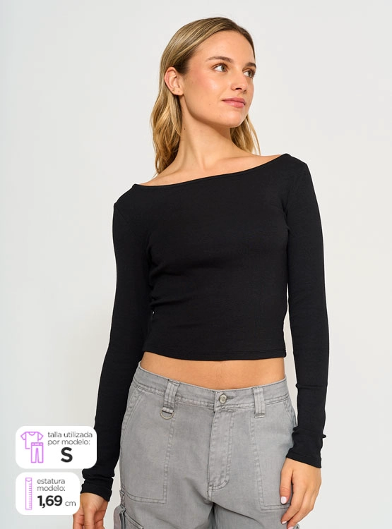 POLERA MANGA LARGA ALGODÓN MUJER TALLY WEIJL