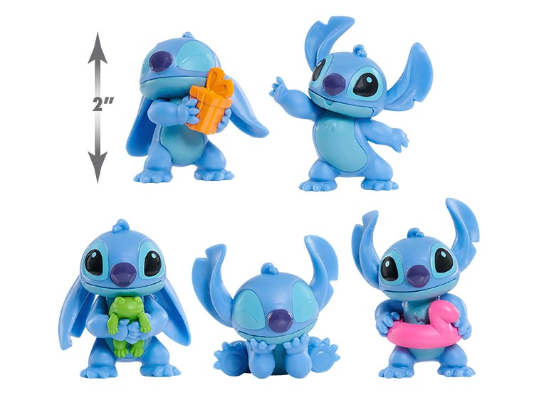 STITCH PACK DE 5 FIGURAS 2.5" DE DELUXE - 1