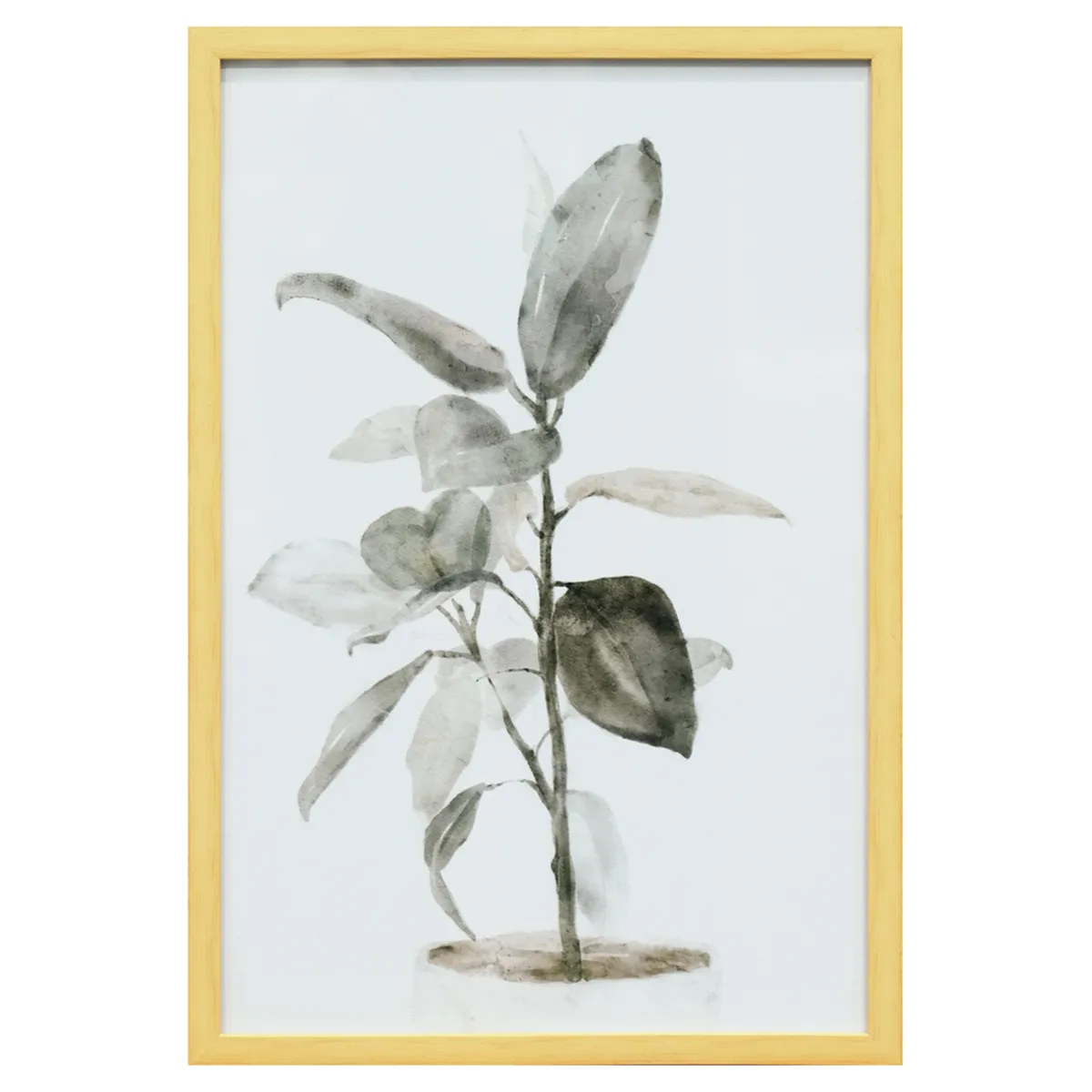 CUADRO RIPLEY HOME HOJAS VERDE PERFIL 40X60 VIDRIO - 1
