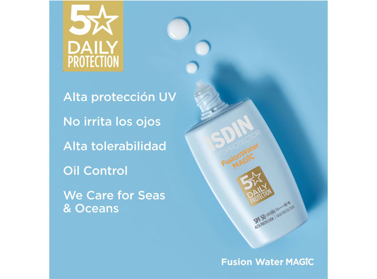 SET ISDIN FOTOPROTECTOR GEL CREM SPF50 250 ML + FUSION WATER MAGIC 10 ML DE REGALO - 5