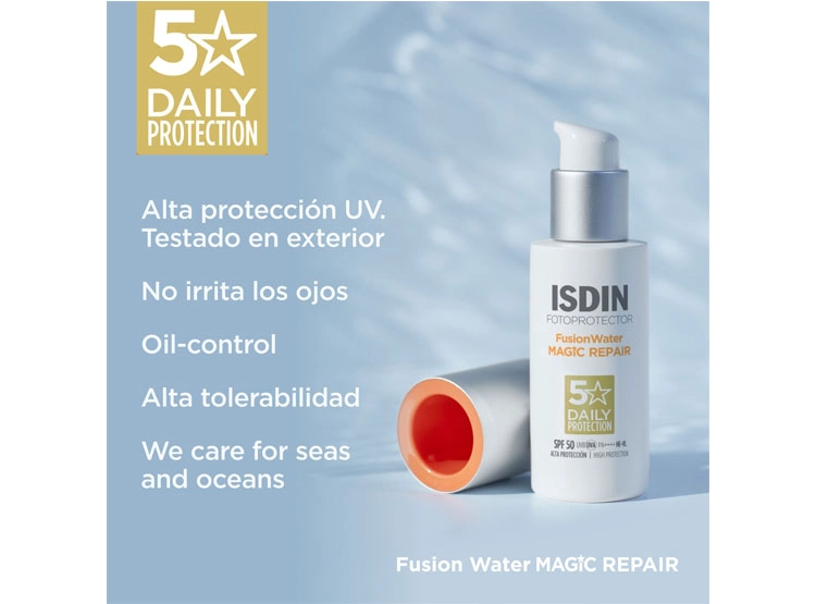 SET ISDIN FOTOPROTECTOR FUSION WATER MAGIC REPAIR SPF50 50 ML + CREMA CONTORNO DE OJOS DE REGALO - 3